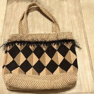 Great Condition 18x14 Purse -black beads and fringe.  Clean inside and out